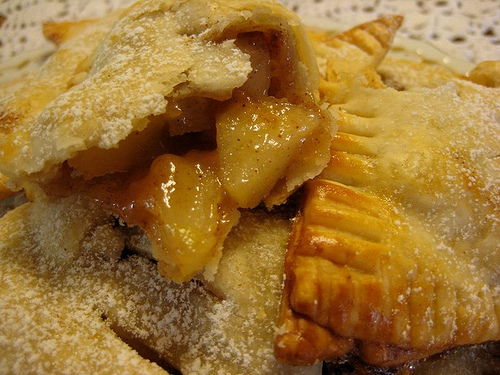 Apple turnovers prepared at home
